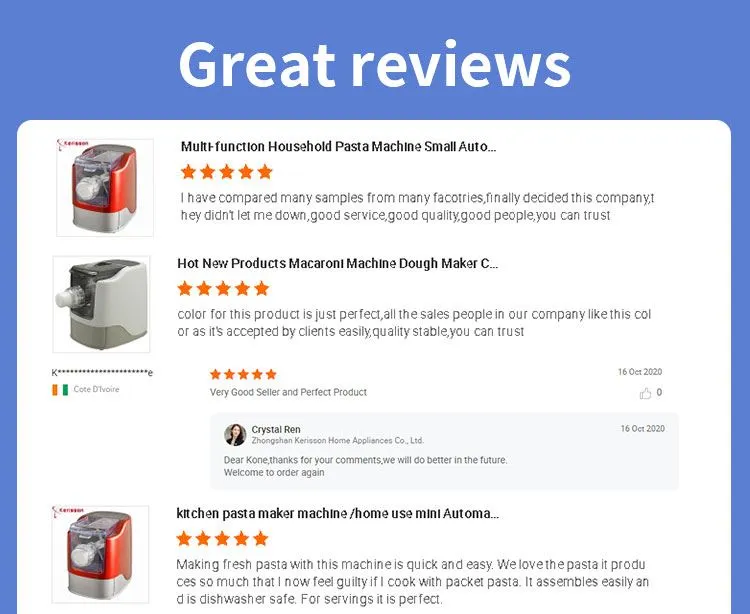 noodle maker electric properties